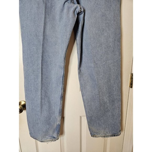 Levis Vintage 2002 550 Blue Jeans Mens 40x32 Tapered Leg Relaxed Fit Light Wash - Picture 8 of 12